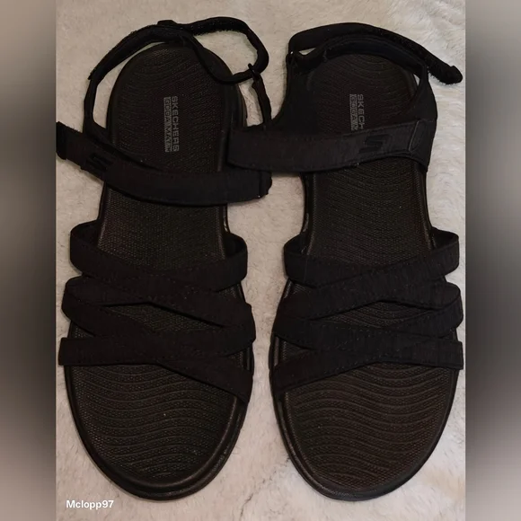 Skechers On the Go Sandals, Women's Size 8, Black - Picture 1 of 12